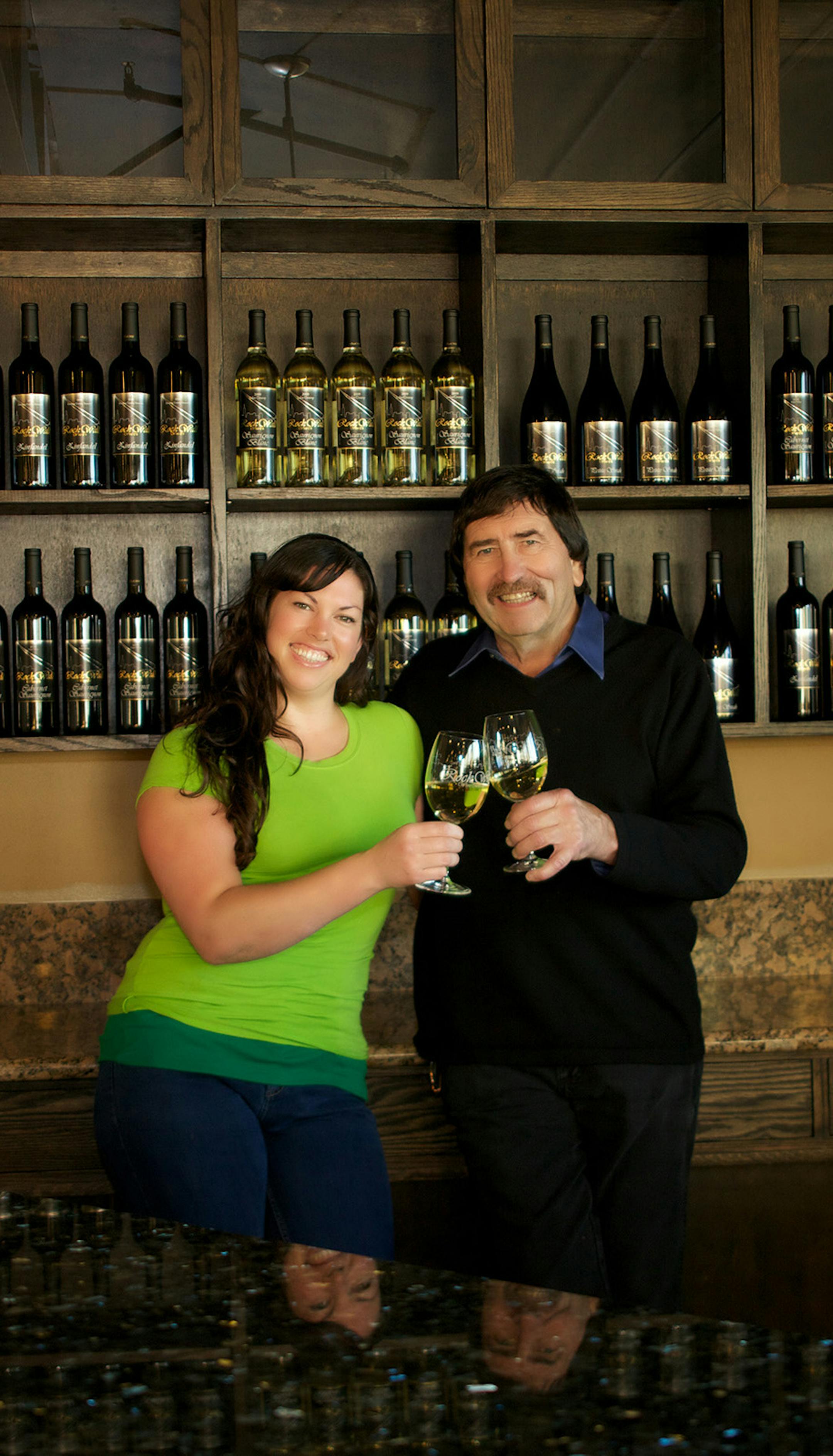 Shauna Rosenblum and her dad, Kent Rosenblum at Rockwall Winery.
