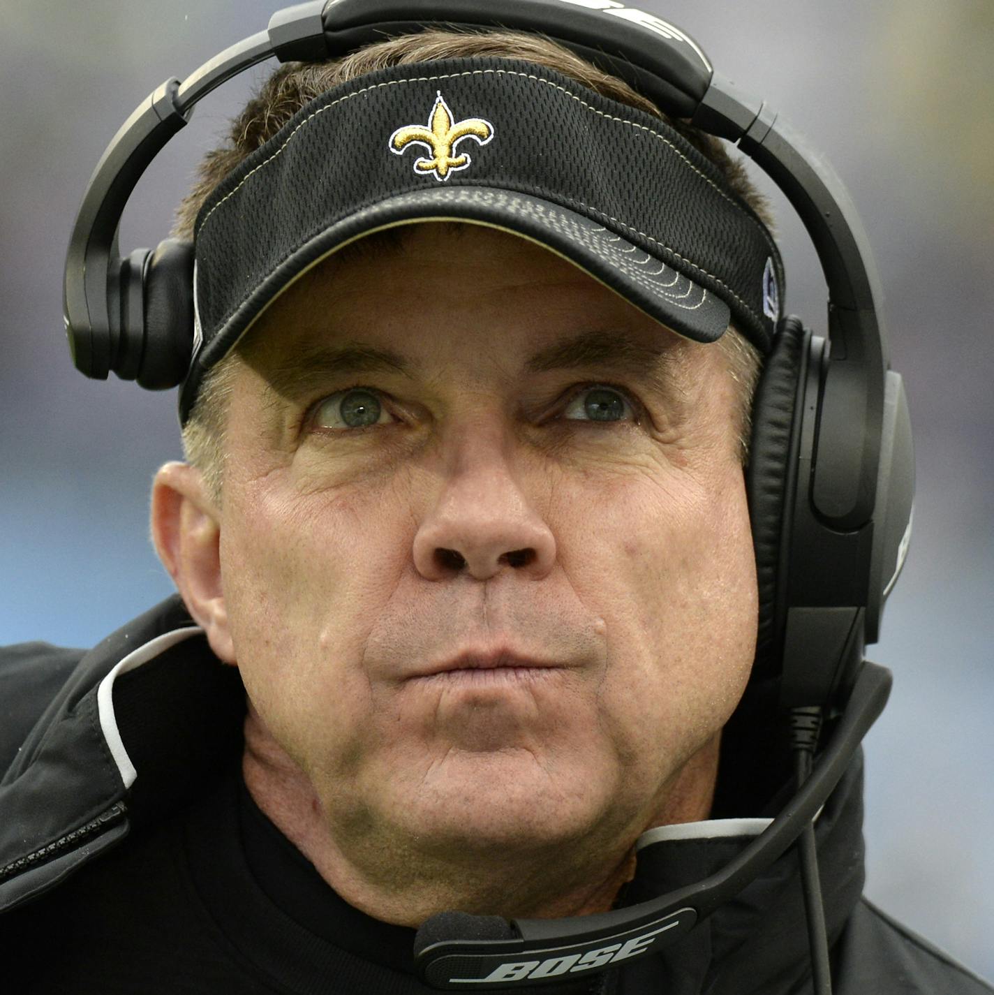 New Orleans Saints head coach Sean Payton watches from the sideline in the second half of an NFL football game against the Tennessee Titans Sunday, Dec. 22, 2019, in Nashville, Tenn. (AP Photo/Mark Zaleski)