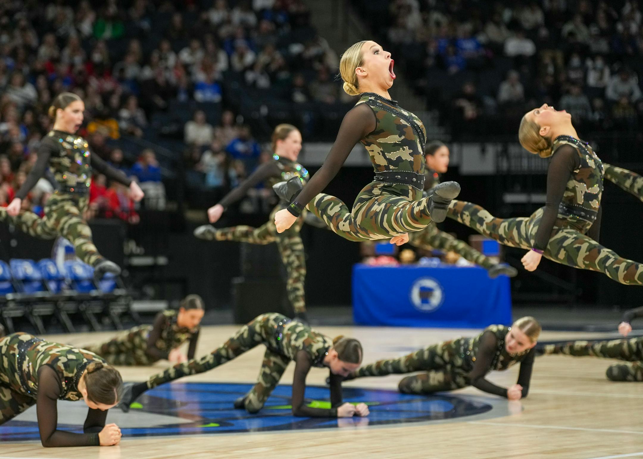 Benilde-St. Margaret's performs at the Class 2A MSHSL State High Kick Dance Tournament.