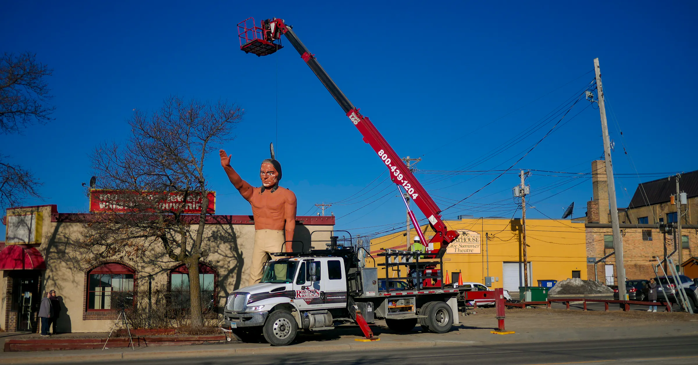 Native American statue in Bemidji removed, relocating to Route 66 museum