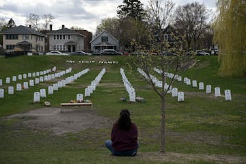 The Say Their Names cemetery near George Floyd Square was quiet on April 20, 2021, after the verdict was read in the murder trial of former Minneapoli