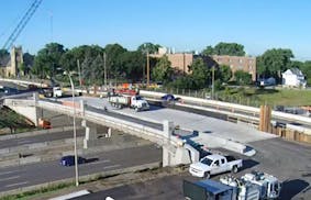 A portion of the Dale Street bridge over I-94 will be taken down this weekend. Construction of the new bridge is about half done and is expected to be