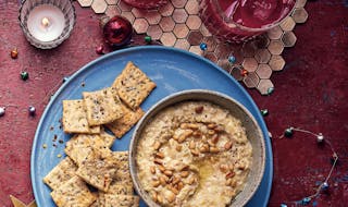 Lemon-Artichoke Pate is a light, bright, plant-based dip that is a crowd-pleaser. Serve with crackers or as a dip with vegetables. From "A Very Vegan 