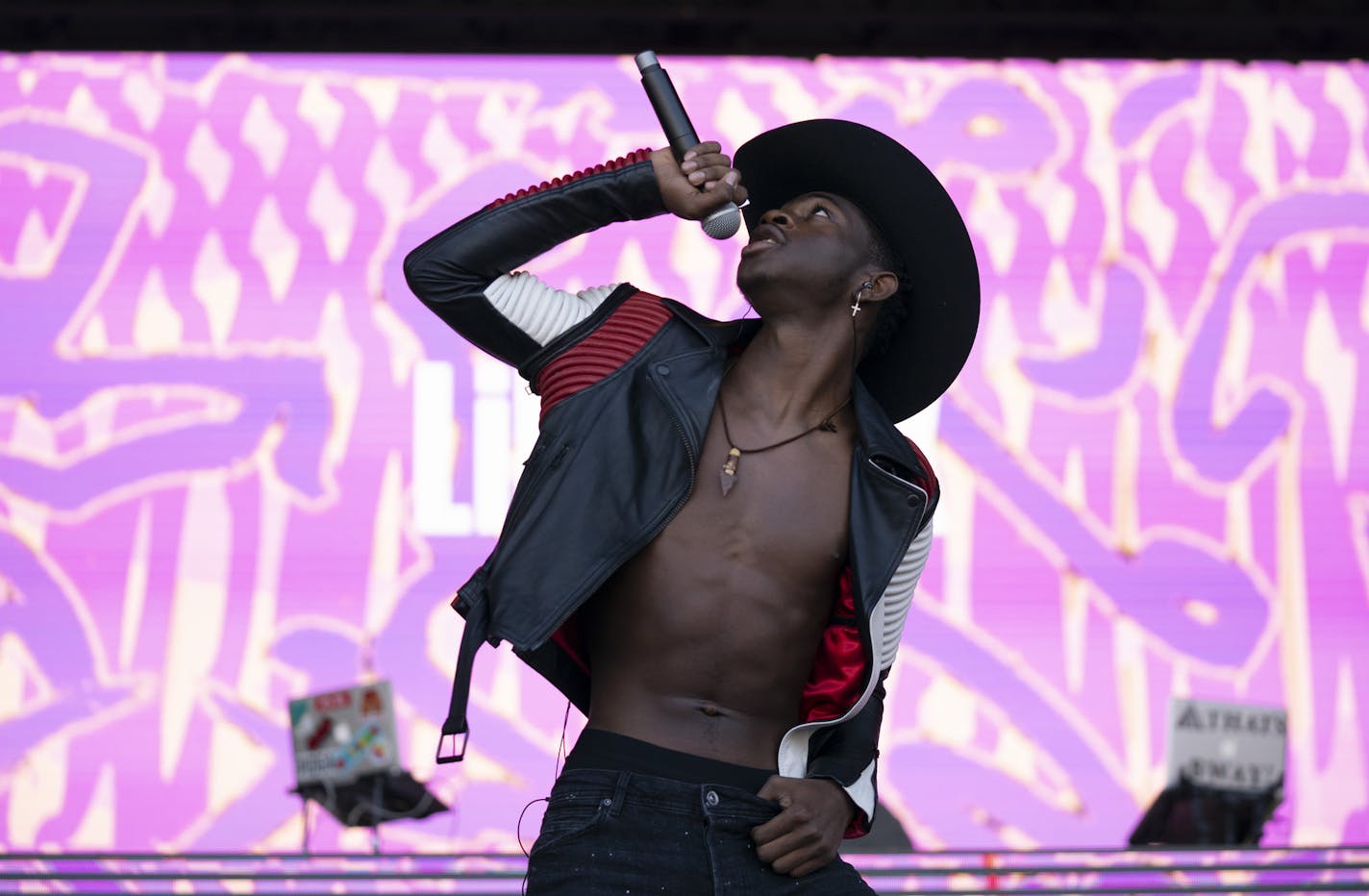 A last minute substitute, Lil Nas X performed on the Minneapolis stage early in his set Sunday afternoon. ] JEFF WHEELER &#x2022; jeff.wheeler@startribune.com The 12th annual Soundset festival was held Sunday, May 26, 2019 at the Minnesota Fairgrounds.