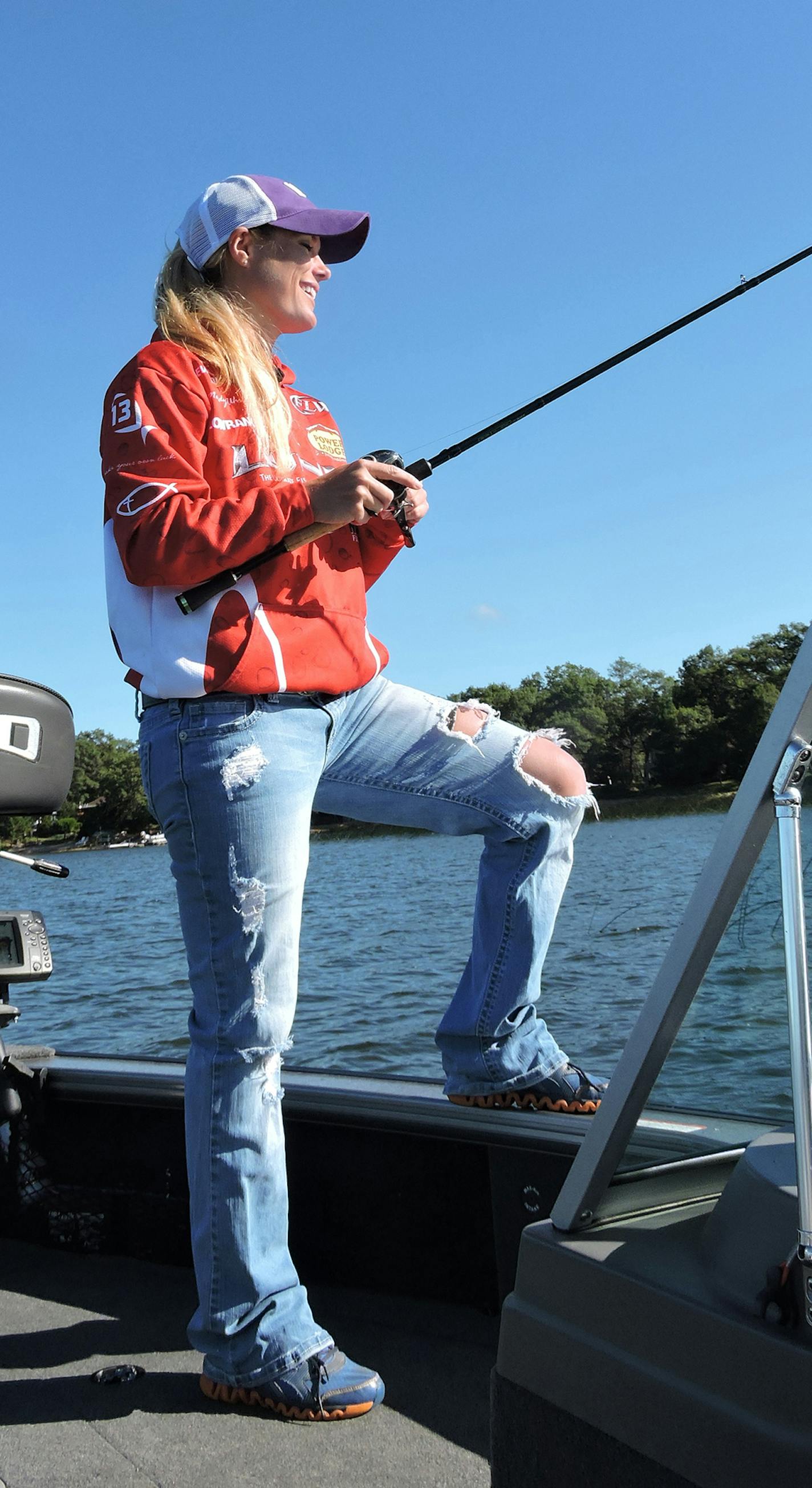 Professional angler Mandi Uhrich of Brainerd isn't content with tournament success. She wants to educate women and girls on the joys of the outdoors, too.