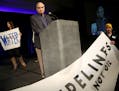 While hosting the first-ever Governor's Water Summit, Gov. Mark Dayton's speech was briefly interrupted by protesters, some of whom asked why Native A
