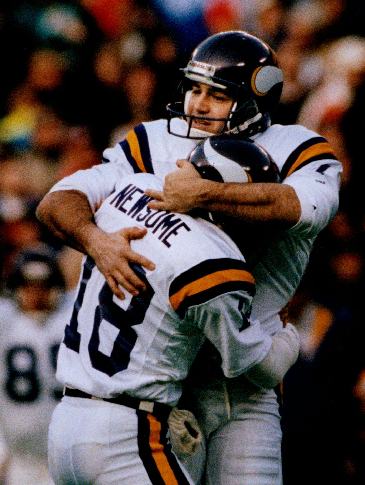 December 21, 1992 As the clock ran out at Three Rivers Stadium, the Viking's Fuad Reveiz booted a 36-yard field goal that was worth a 6-3 win over the Pittsburgh Steelers, the NFC Central championship and a trip to the playoffs, as well as a hug from Harry Newsome. Jeff Wheeler, Minneapolis Star Tribune