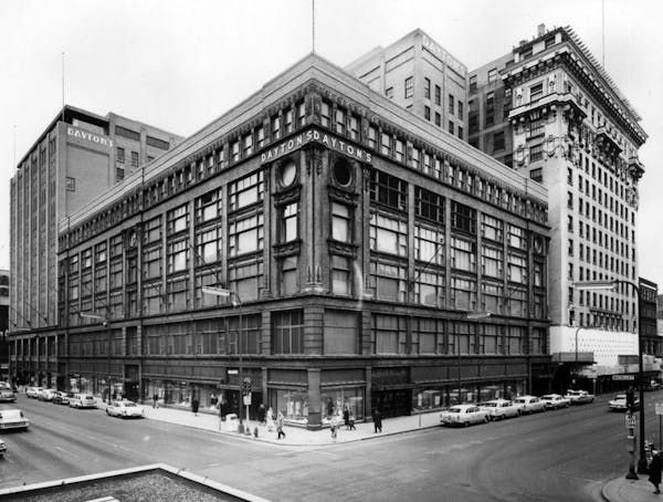 Before it was Macy's, before it was Marshall Field's, it was Dayton's. This view is from 7th and Nicollet in downtown Minneapolis in 1960. At right is
