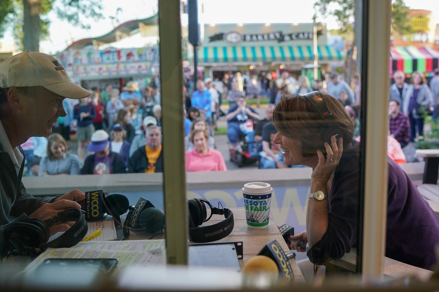 Presidential candidate Sen Amy Klobuchar did an interview with WCCO radio. She came to the Minnesota State Fair on opening day. ] GLEN STUBBE • glen.stubbe@startribune.com Thursday, August 22, 2019