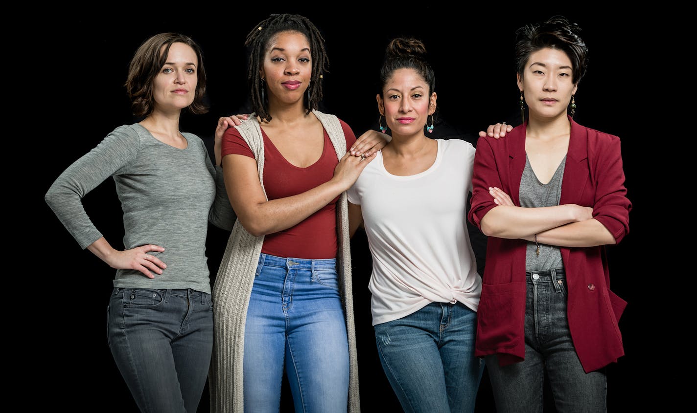 Sara Richardson, Ashawnti Sakina Ford, Nora Monta&#xf1;ez and Audrey Park from "She Persists: The Great Divide III" at Pillsbury House Theatre.
credit: Rich Ryan