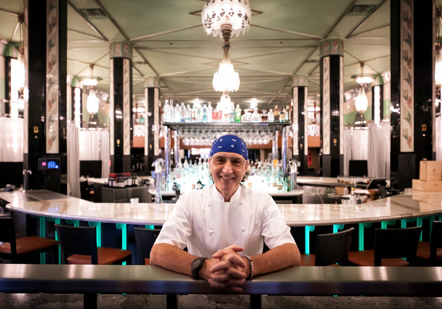 Fhima's chef and owner David Fhima, Wednesday, Oct. 27, 2021 in his downtown, Minneapolis, Minn. restaurant. Restaurateurs are excited to welcome guests, but challenges remain from the workforce shortage, higher prices and the unknowns of the pandemic's twists and turns.