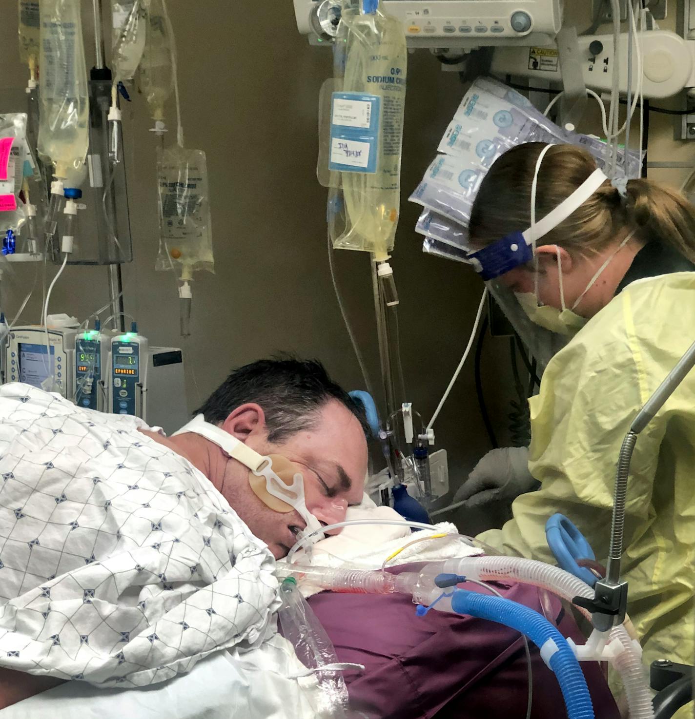 Rob Tersteeg was hospitalized at Trinity Health in Minot, N.D. on May 20, as shown in photo. He later passed away at the University of Minnesota Medical Center on June 3, 2021.