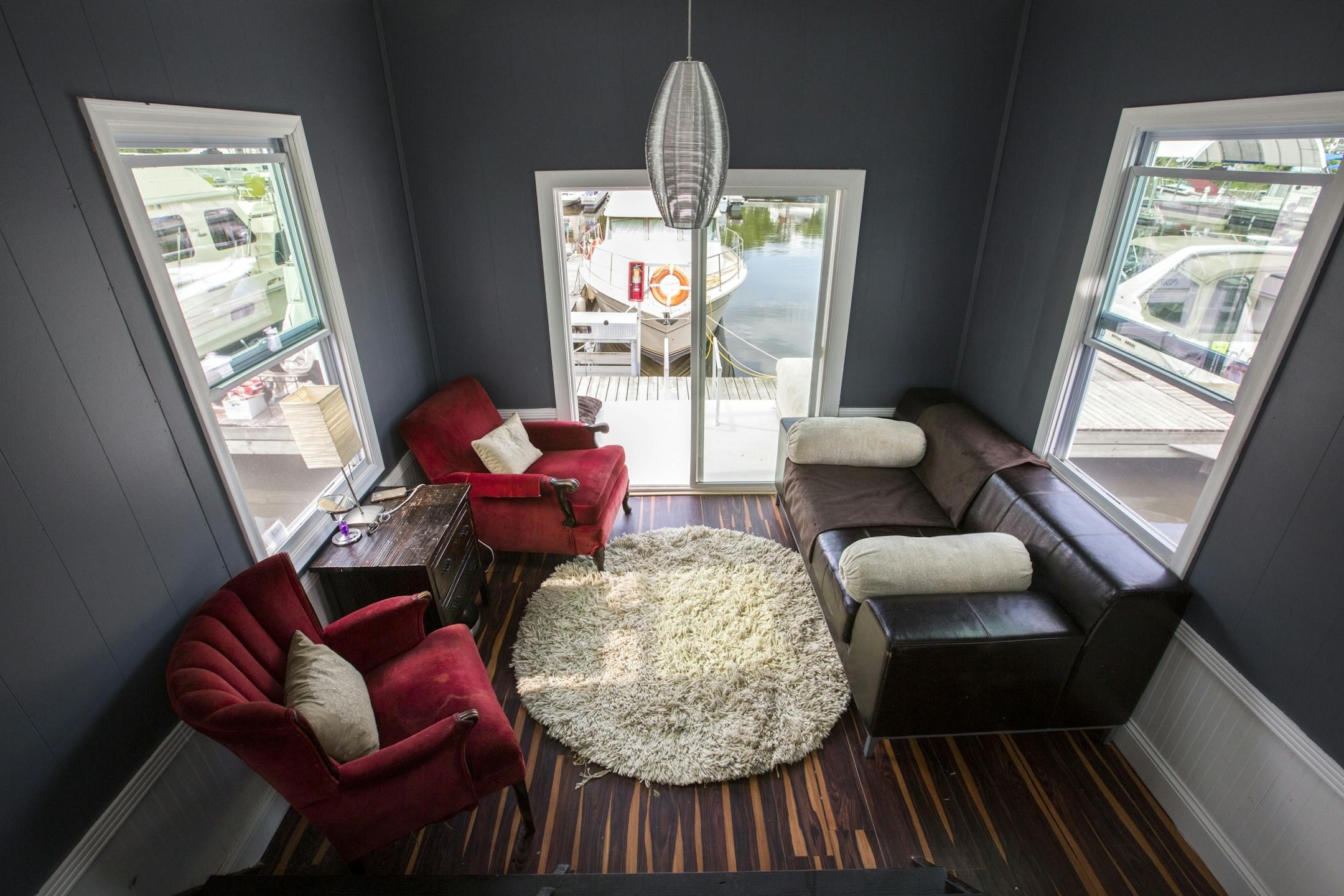 The upstairs sitting area.