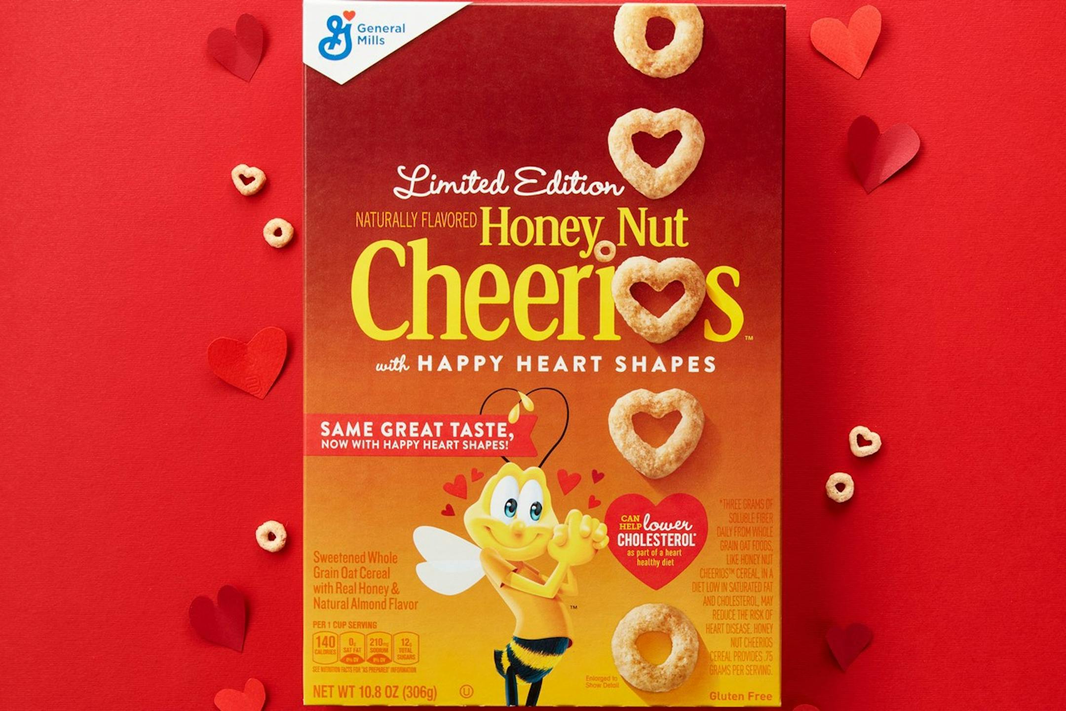 General Mills will sell limited edition heart-shaped regular and Honey Nut Cheerios. (Provided photo)