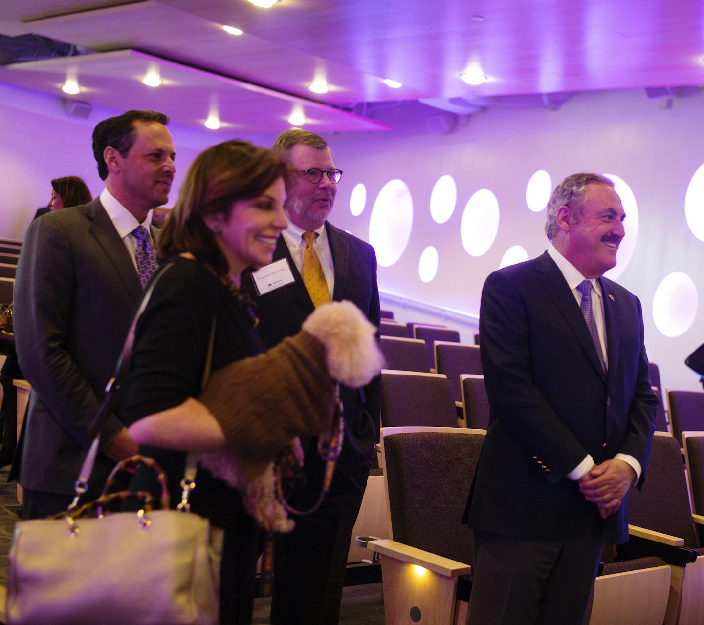 At the Minnesota Masonic Children's Hospital, Zygi Wilf and his wife Audrey, along with his brother Mark, and U of M Padmired the state of the art auditorium at the unveiling of the "Wilf Family Center" made possible through the Wilf Family Foundation. The auditorium can be used by doctors for conferences as well as movie nights for patients.] Richard Tsong-Taatarii/rtsong-taatarii@startribune.com