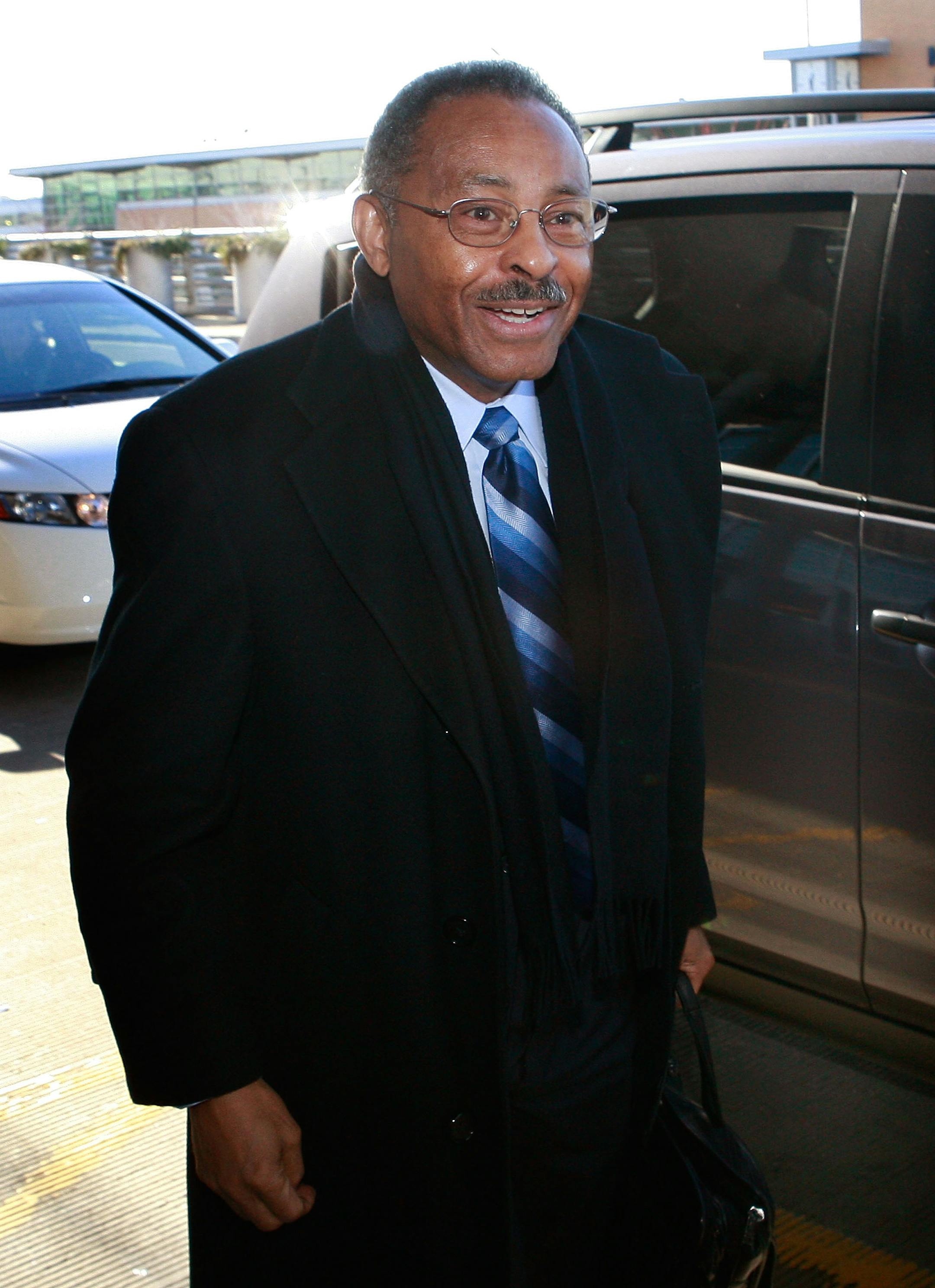 CHICAGO - JANUARY 05: Roland Burris, the former Illinois Attorney General chosen by Illinois Governor Rod Blagojevich to fill the U. S. Senate seat vacated by President-Elect Barack Obama, arrives to speak to the media as he prepares to catch a flight to Washington, D.C. at Midway Airport January 5, 2009 in Chicago, Illinois. Opponents say they will fight Burris' appointment because Blagojevich was recently accused by federal authorities of offering to sell the vacancy to the highest bidder.