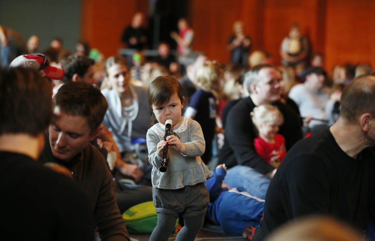 Tatum Itman 2, enjoyed the musics of The Bazillions during the Rock the Cradle event at the Children's Theatre Company and the Minneapolis Institute of Art Sunday March, 24, 2013 in Minneapolis, MN. Tatum was with her parents David and Anna Itman of Bloomington , and the event was hosted by The Current. ] JERRY HOLT &#x201a;&#xc4;&#xa2; jerry.holt@startribune.com