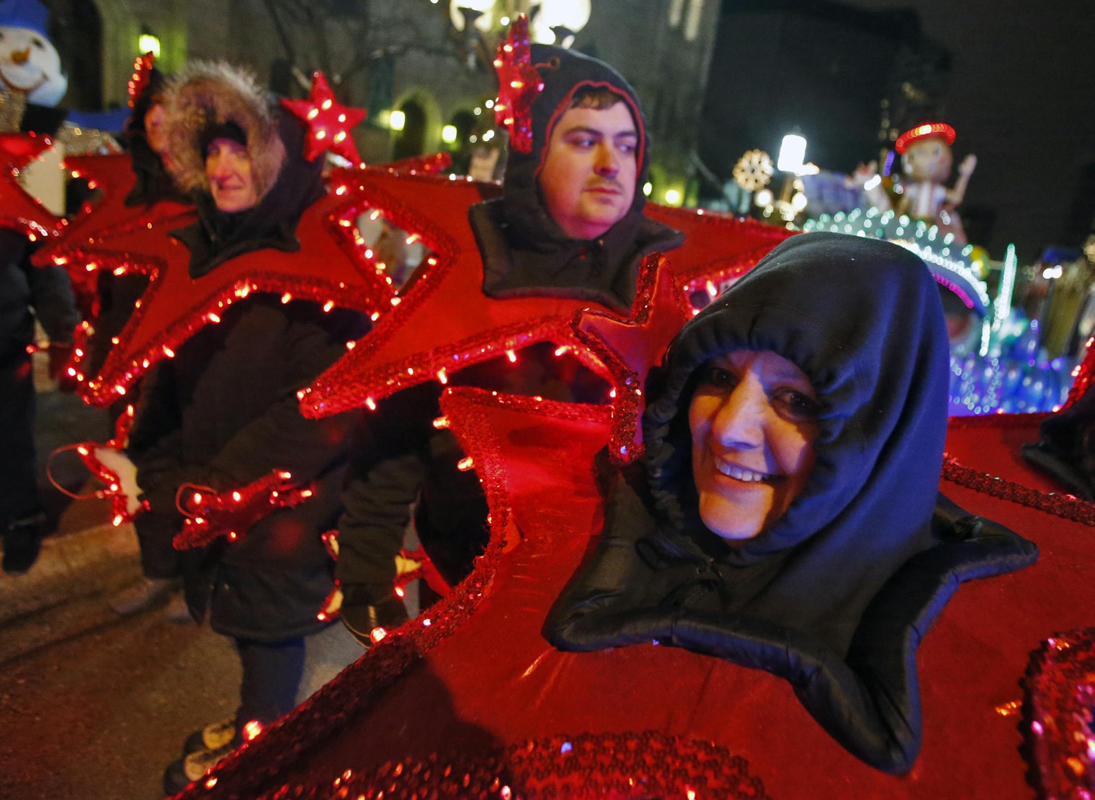 The last Holidazzle parade in downtown Minneapolis. Holidazzle stars made their way down Nicollet Mall. (MARLIN LEVISON/STARTRIBUNE(mlevison@startribune.com)