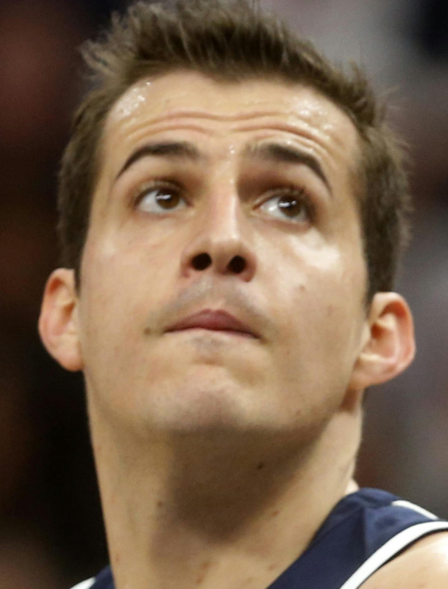 Minnesota Timberwolves' Nemanja Bjelica of Serbia plays against the Boston Celtics in an NBA basketball game Thursday, March 8, 2018, in St. Paul, Minn. (AP Photo/Jim Mone) ORG XMIT: MNJM10