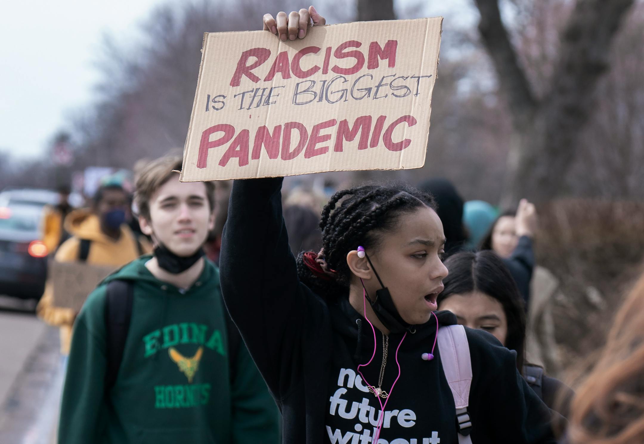 A group of students at Edina High School walked out of school one hour early Thursday.