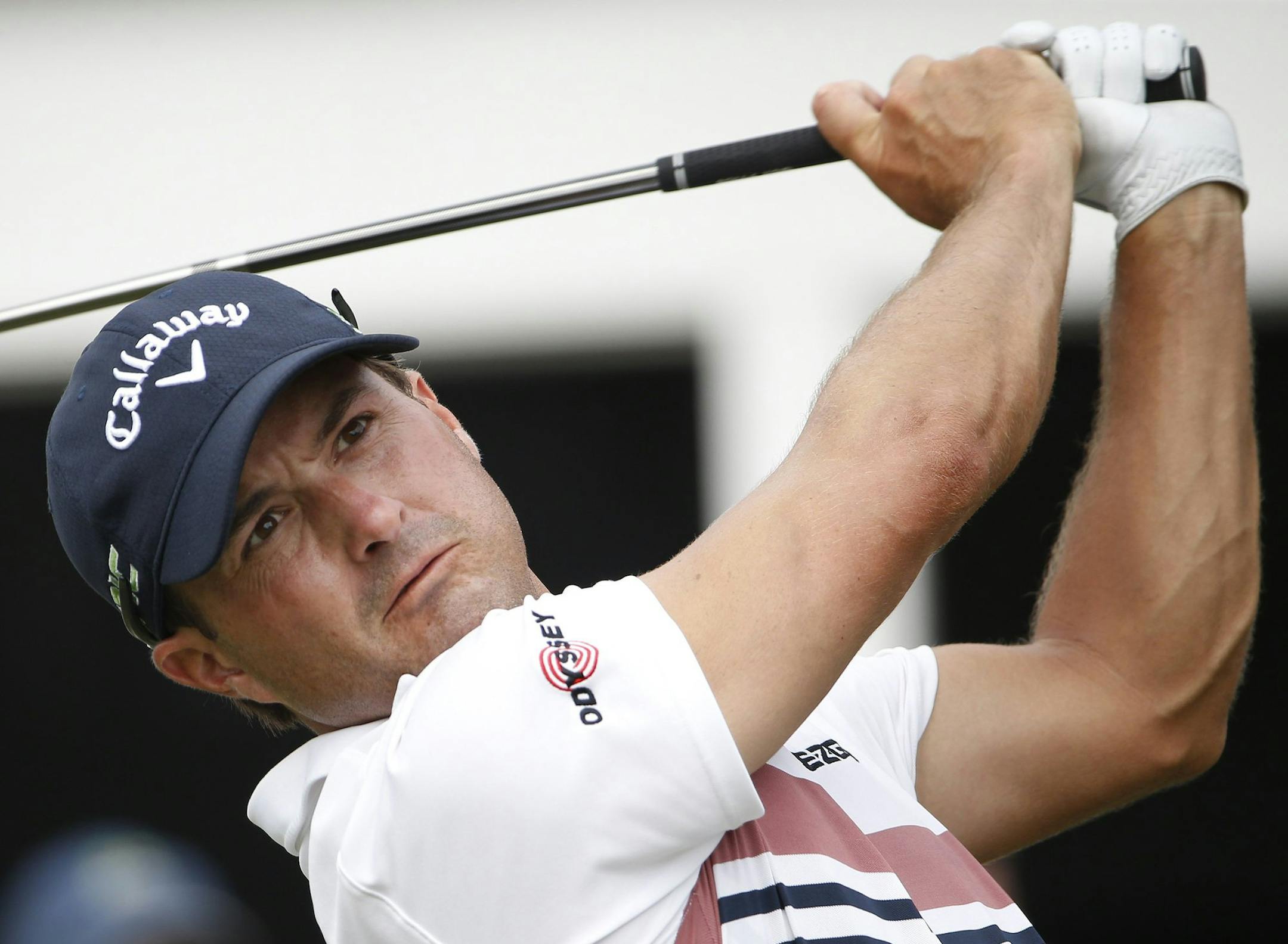 Kevin Kisner hits from the 17th tee during the third round of the Dean & DeLuca Invitational at Colonial Country Club in Fort Worth, Texas, on Saturday, May 27, 2017. (Paul Moseley/Fort Worth Star-Telegram/TNS)