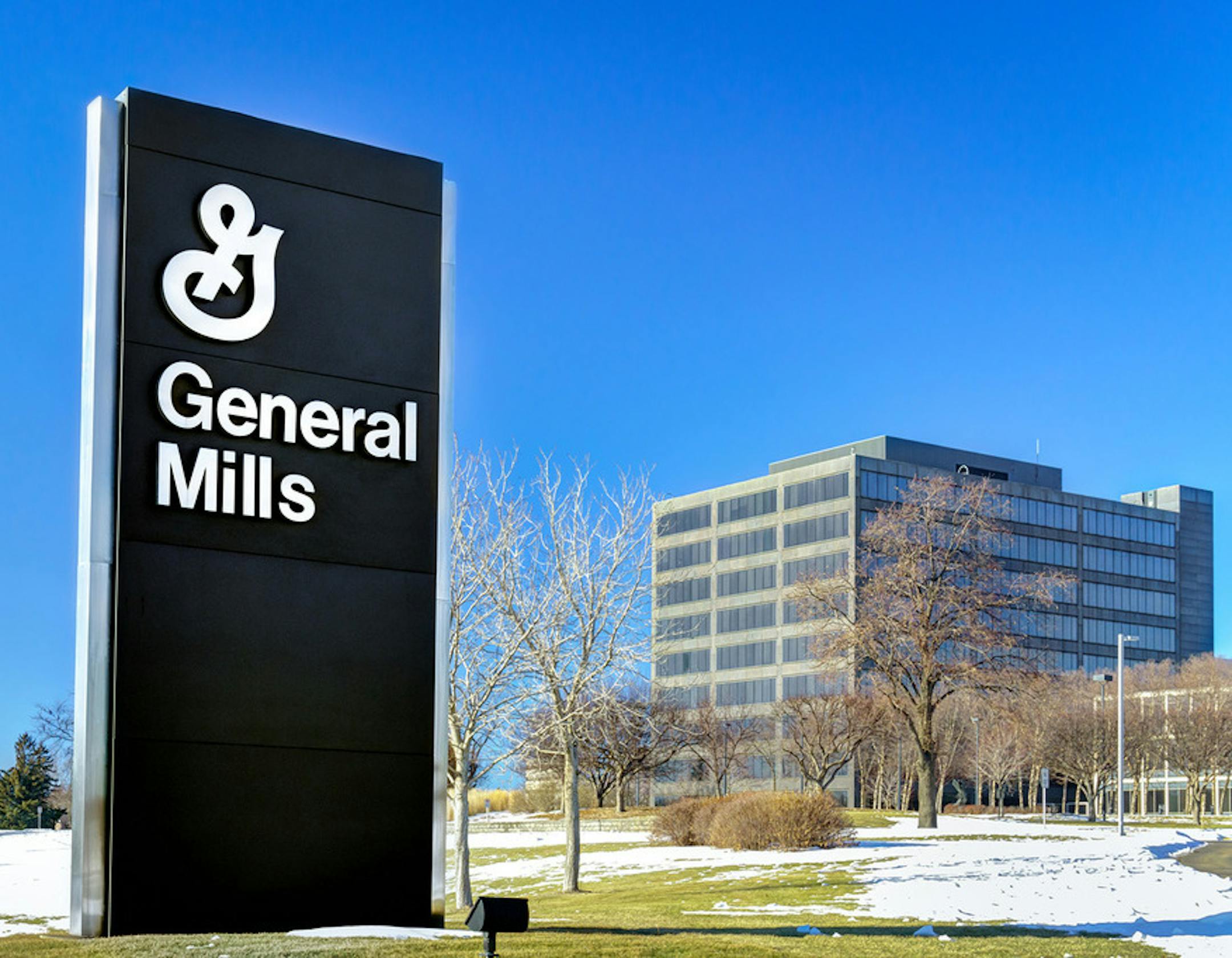 General Mills corporate headquarters and sign in Golden Valley, Minnesota. General Mills committed on March 4, 2019 to expanding regenerative agriculture practices by 2030 on one million acres of land used to source its food ingredients. (Dreamstime/TNS) ORG XMIT: 1277129 ORG XMIT: MIN1903041344405264
