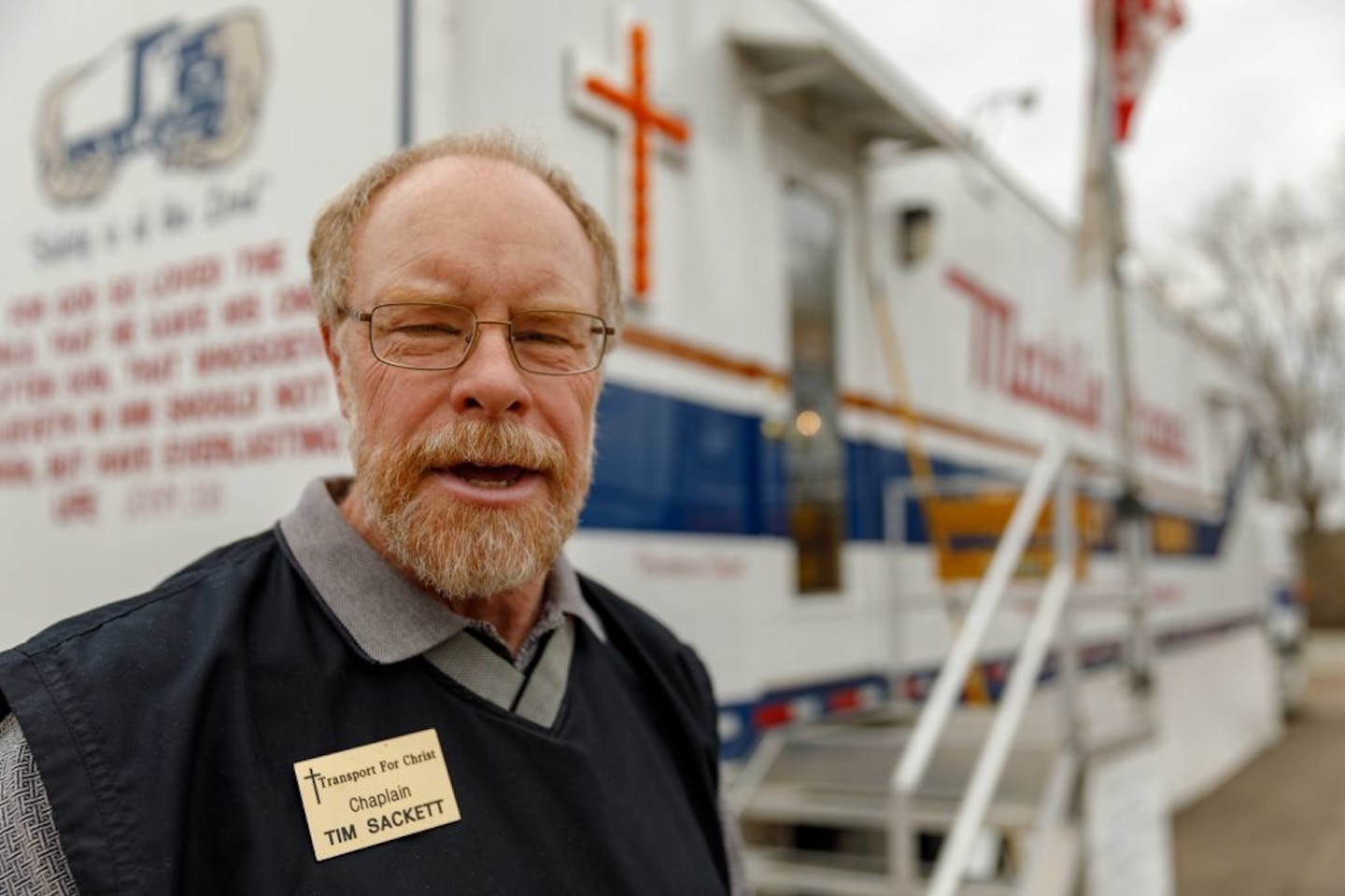 Tim Sackett, chaplain of Transport for Christ, a chapel in a semi trailer in Hudson, says he's trying to bring the Hudson Inclusion Alliance together with the Citizens for St. Croix Valley on issues related to immigration, refugees and diversity