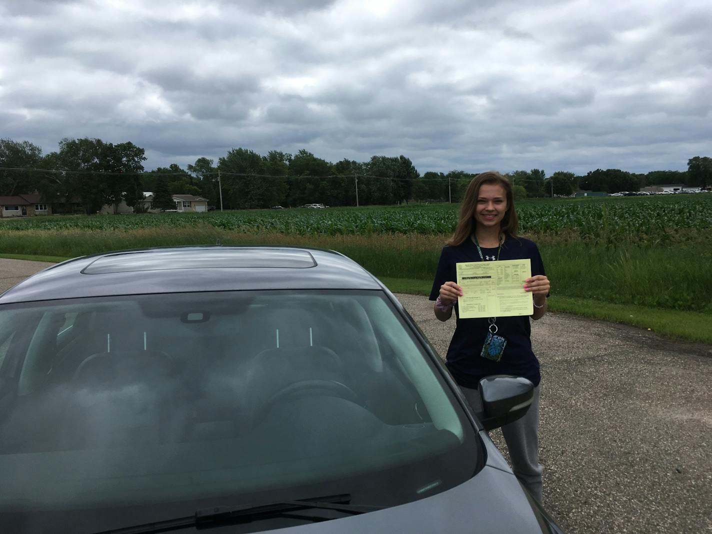 Jade Willaert, 16, traveled from Jordan to Glencoe, Minn., to take her driver's exam last summer.