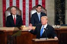 President Donald Trump delivers his first State of the Union address in the House Chamber of the U.S. Capitol in Washington on Jan. 30, 2018. (Doug Mi