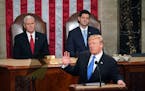 President Donald Trump delivers his first State of the Union address in the House Chamber of the U.S. Capitol in Washington on Jan. 30, 2018. (Doug Mi