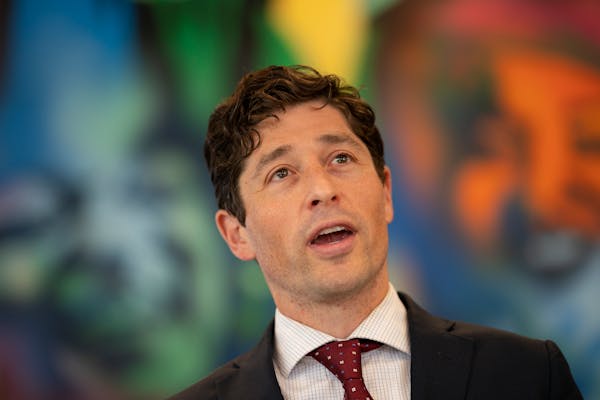 Minneapolis Mayor Jacob Frey spoke at a news conference at Breaking Bread Cafe in October.