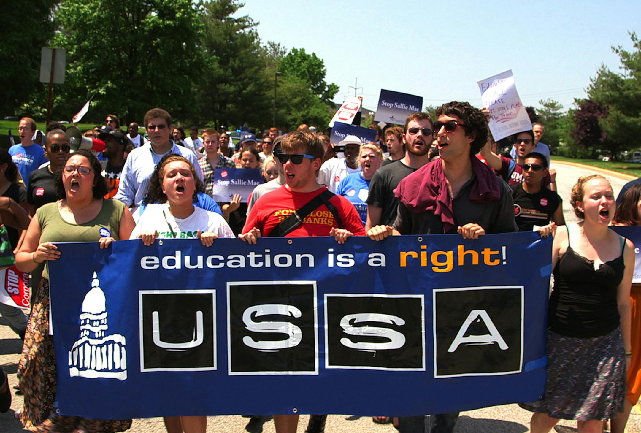 Debt protest as seen in IVORY TOWER. Photo Credit - Samuel Goldwyn Films