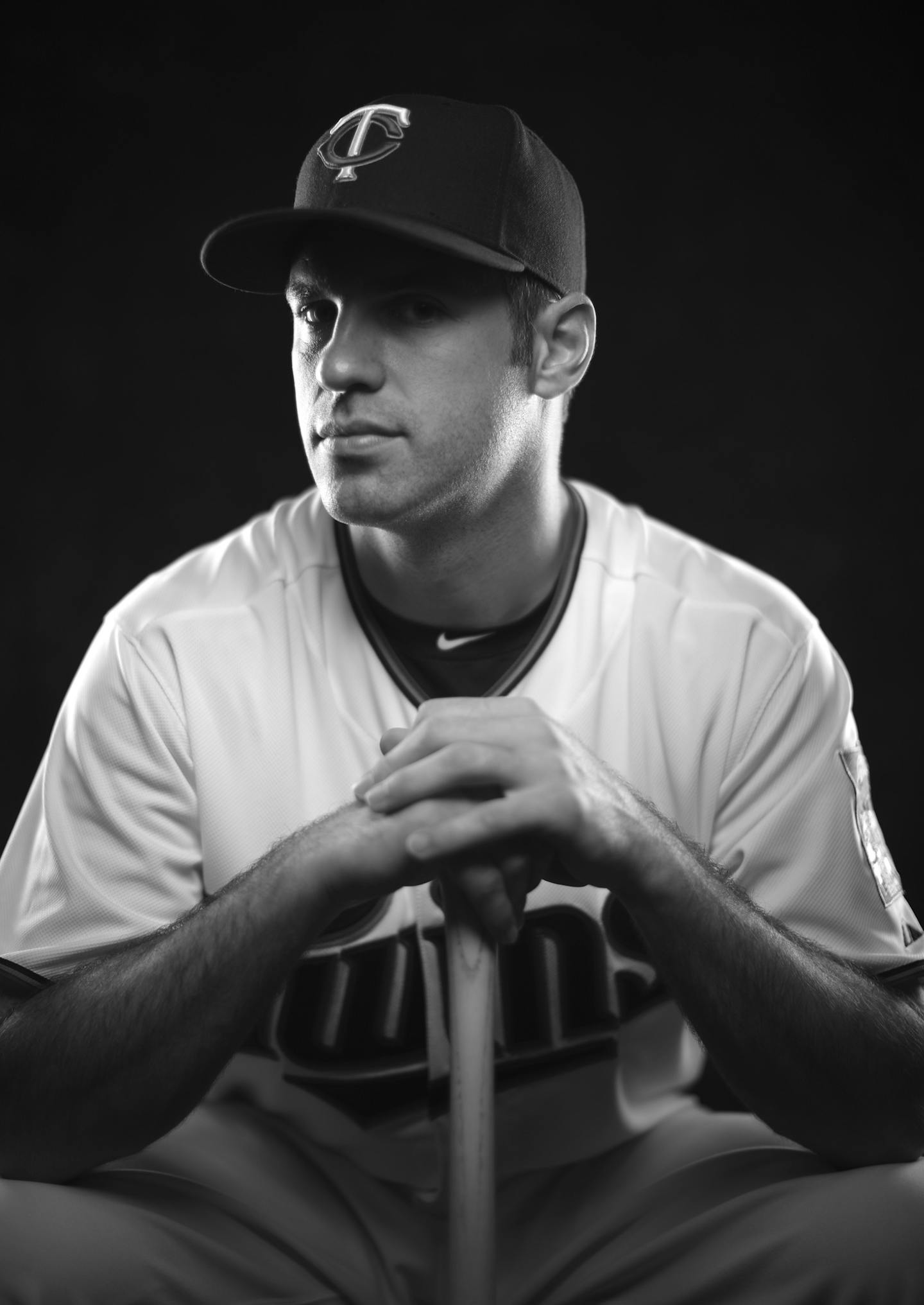 Twins first baseman Joe Mauer in a portrait made on media day at training camp in Fort Myers. ] JEFF WHEELER &#xef; jeff.wheeler@startribune.com The Twins spring training media day was held before practice Tuesday morning, March 3, 2015 at Hammond Stadium in Fort Myers, FL. ORG XMIT: MIN1503102244542270