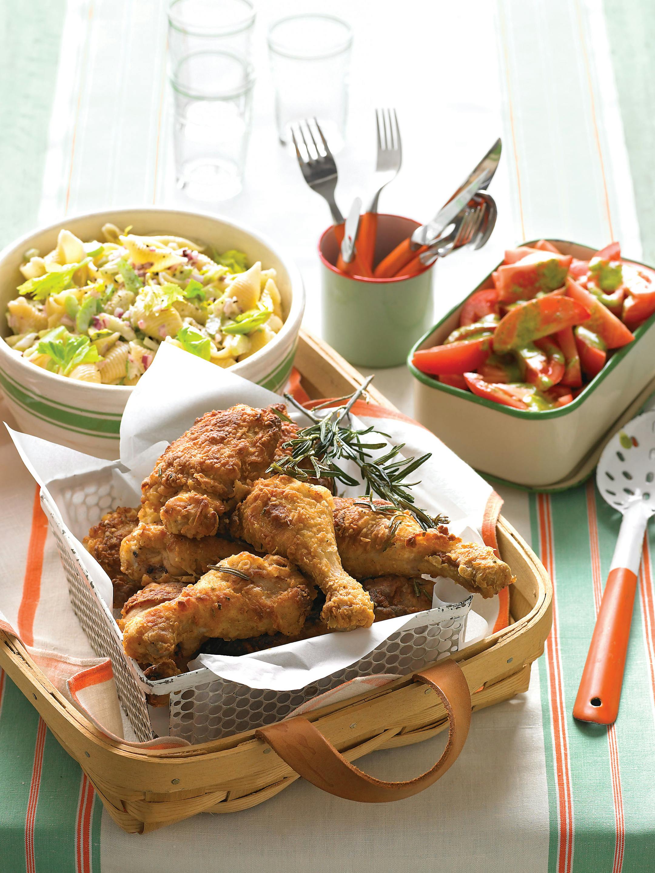 Grab a blanket and some napkins, head outside and savor an easy fried-chicken feast.
