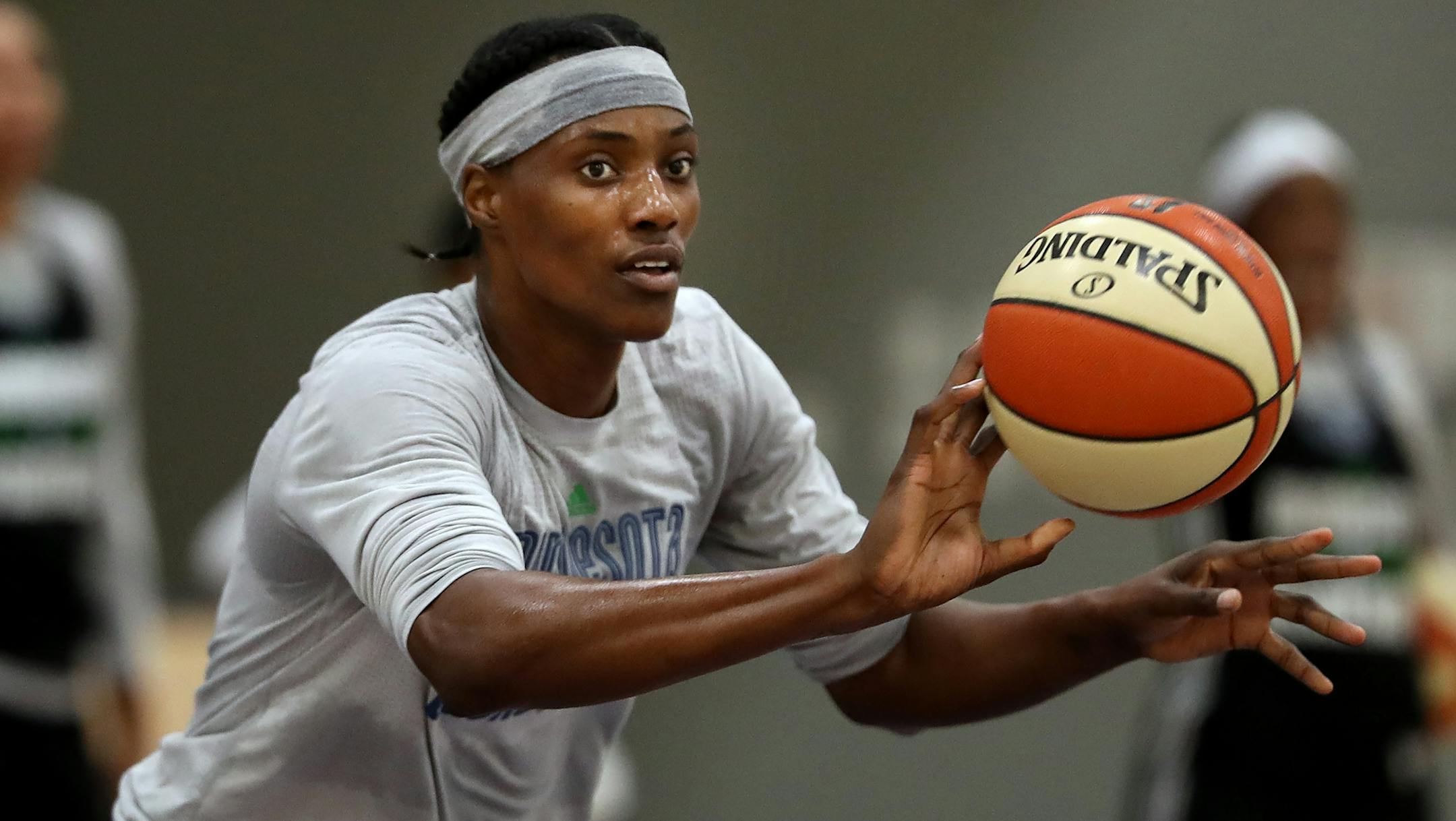 Minnesota Lynx center Sylvia Fowles (34) worked on drills during Lynx practice at Mayo Clinic Square Thursday September 7,2017 in Minneapolis , MN.