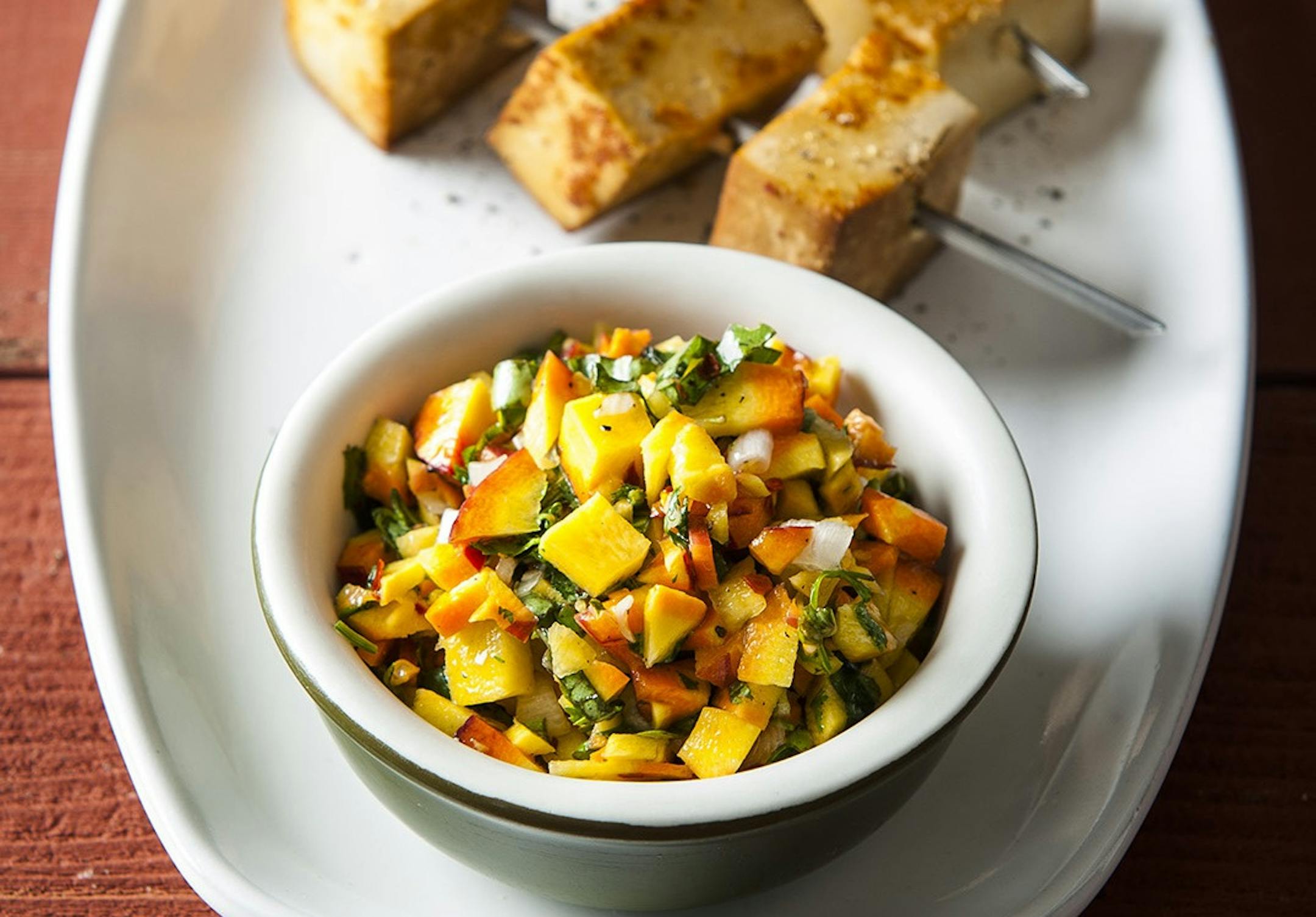 Carrot salad with tofu.