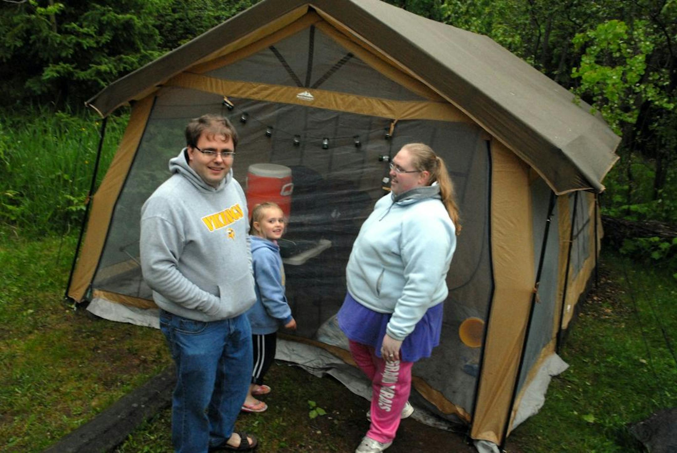 Jason Stutzka of Lakeville and his wife, Angela, and their daughter camped last week at Gooseberry Falls State Park on the North Shore. They plan to camp at as many as a half-dozen other state parks this summer, provided they aren't shuttered by a possible government shutdown. "All of our state parks are great,'' Stutzka said.