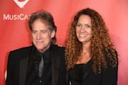 Richard Lewis and his wife Joyce Lapinsky at the MusiCares Person of the Year event in Los Angles in 2015.