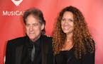 Richard Lewis and his wife Joyce Lapinsky at the MusiCares Person of the Year event in Los Angles in 2015.