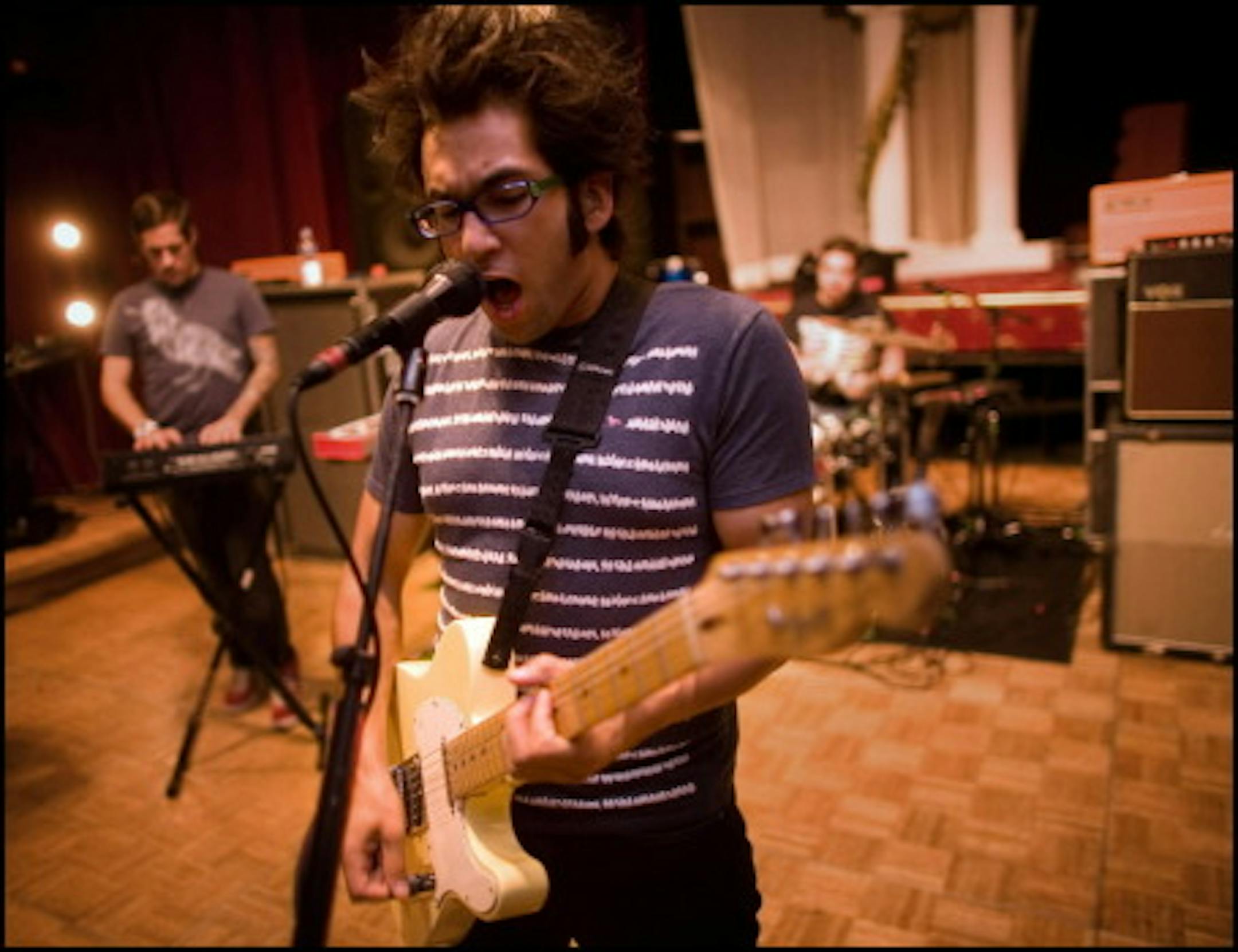 Justin Pierre rehearsing with Motion City Soundtrack / By Tom Wallace, Star Tribune