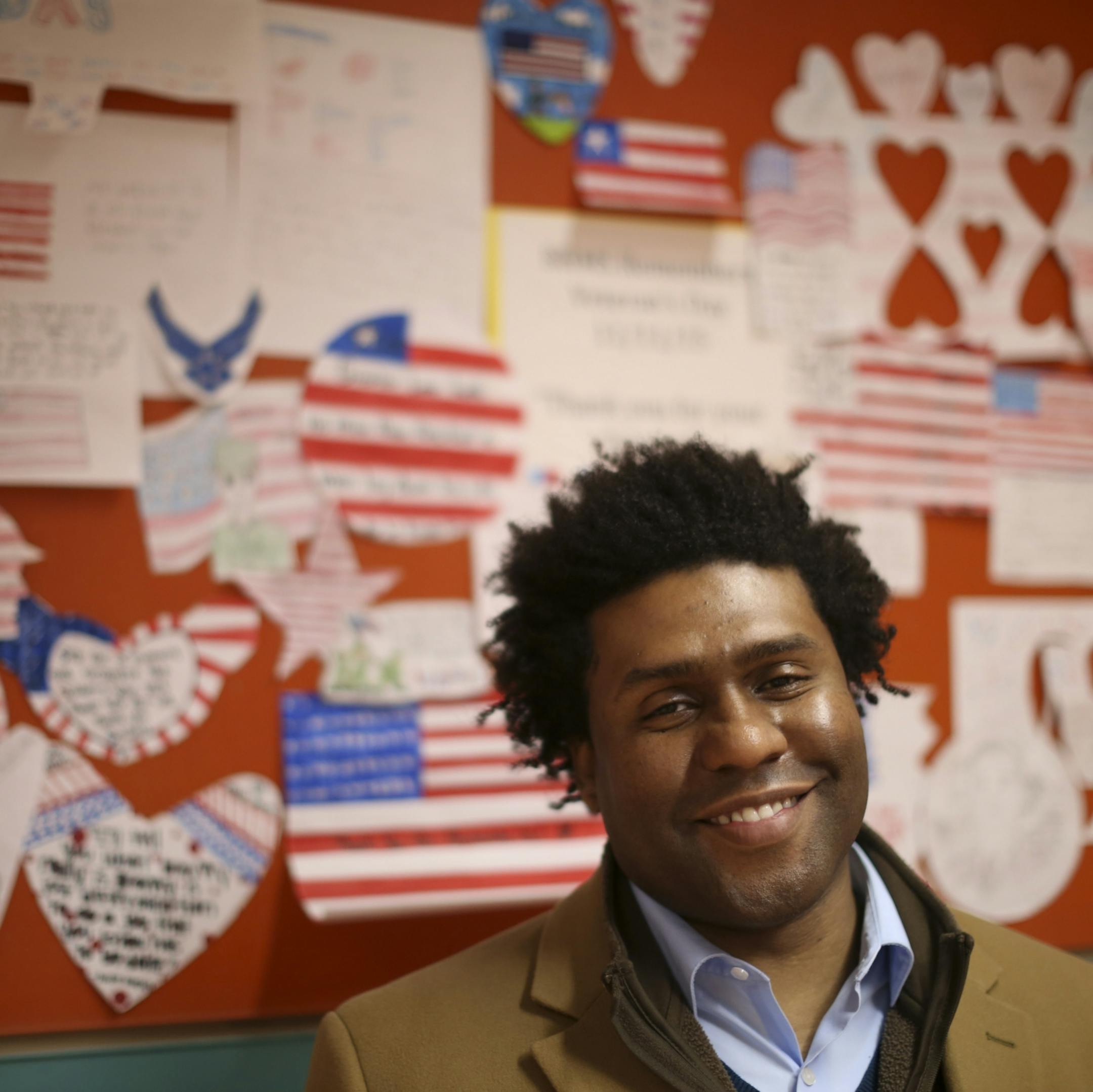 Donala Jordan, 36, of Eagan was attending his first caucus Tuesday night. "I'm supporting Donald Trump," he said. "I like that he's shaking up the political process, on both sides. I think he's drawing people into the political process." His most important issue is "Protecting the border, stopping the inflow of drugs. Shoot for the stars and wherever you land it'll be better than where you are now." He attended, because "I want to let my voice be heard in the political process," he said.