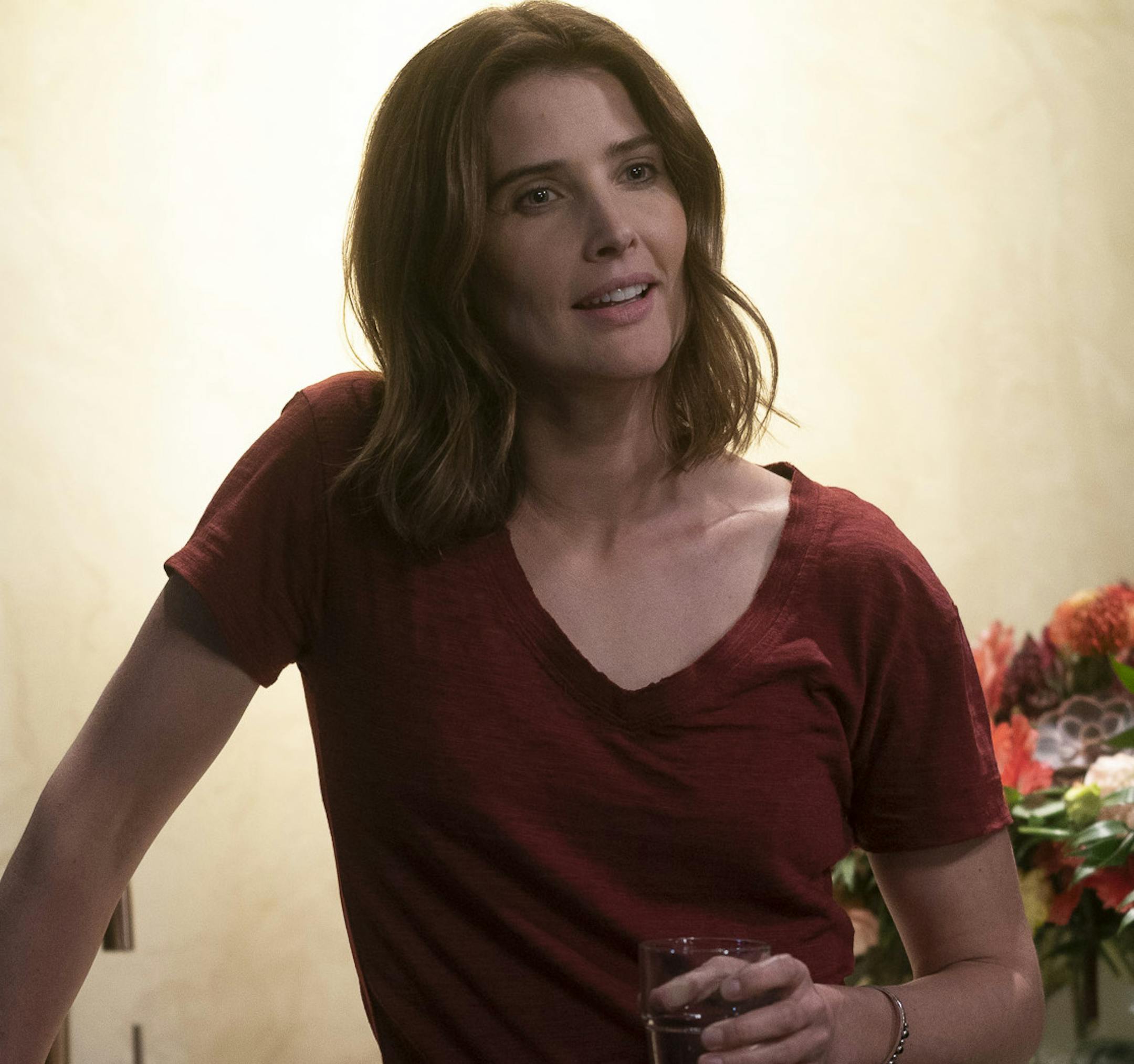This image released by ABC shows Cobie Smulders in a scene from "Stumptown," premiering Sept. 25 on ABC. (David Bukach/ABC via AP)