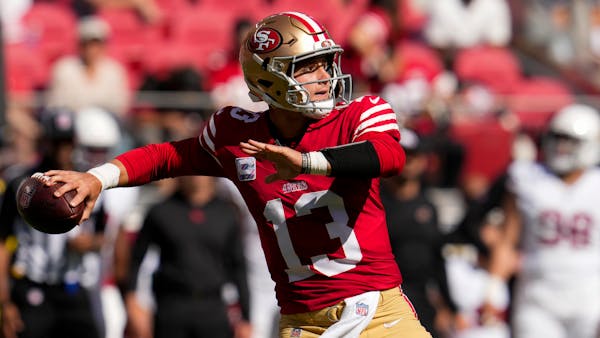 Quarterback Brock Purdy and the 49ers are 4-0 heading into a Sunday night game against the Cowboys. 