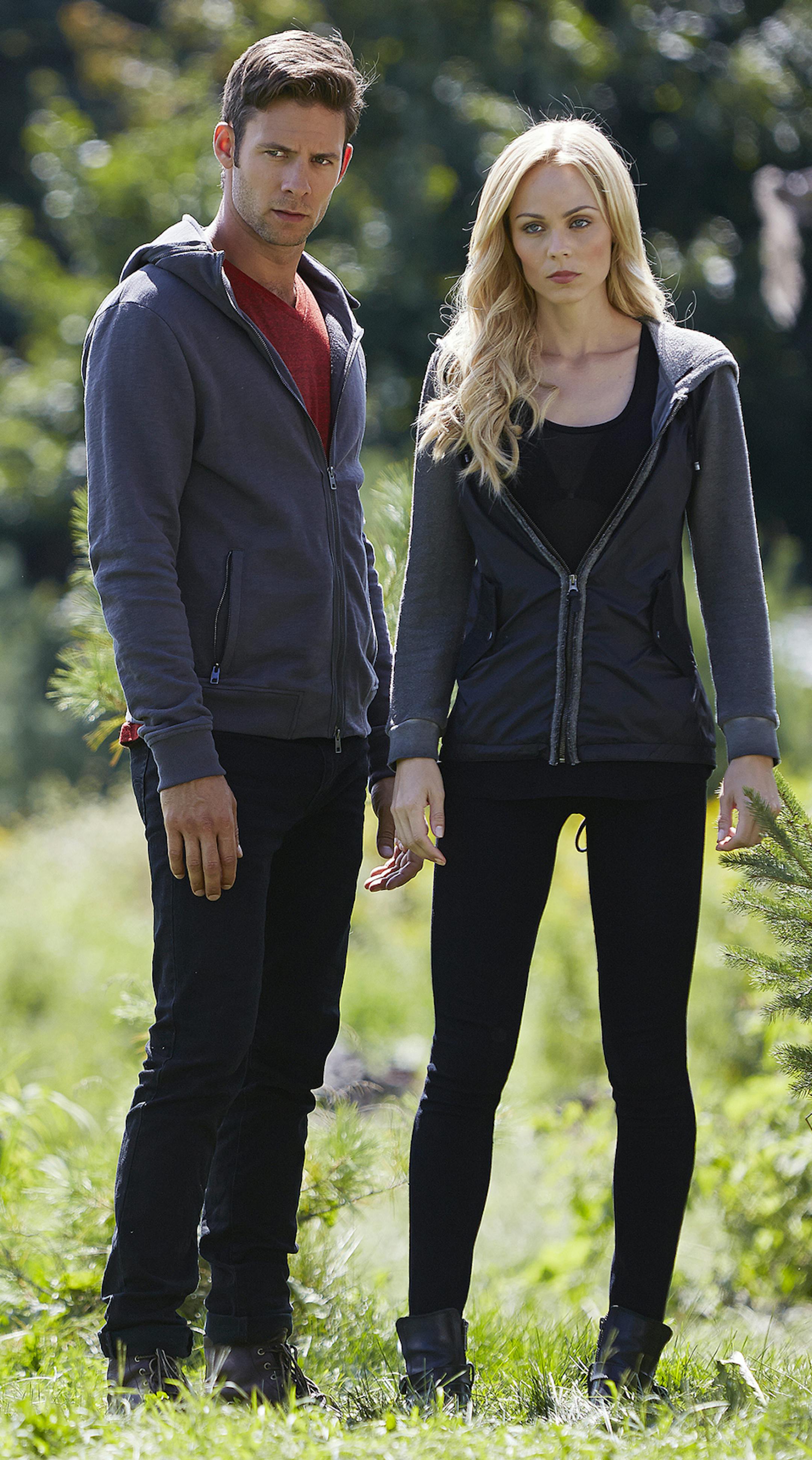 Steve Lund as Nick Sorrentino and Laura Vandervoort as Elena Michaels in the season 2 premiere of "Bitten."-- (Photo by: Shane Mahood/She-Wolf Season 2 Productions Inc.) ORG XMIT: Season:2