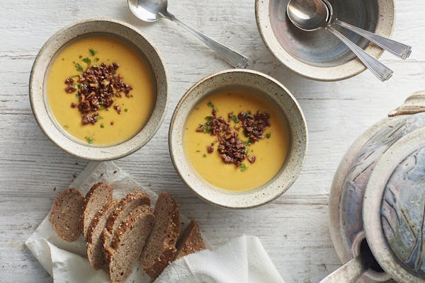 Recipes for soup: Roasted Butternut Squash, Chicken and White Bean, Beef and Vegetable