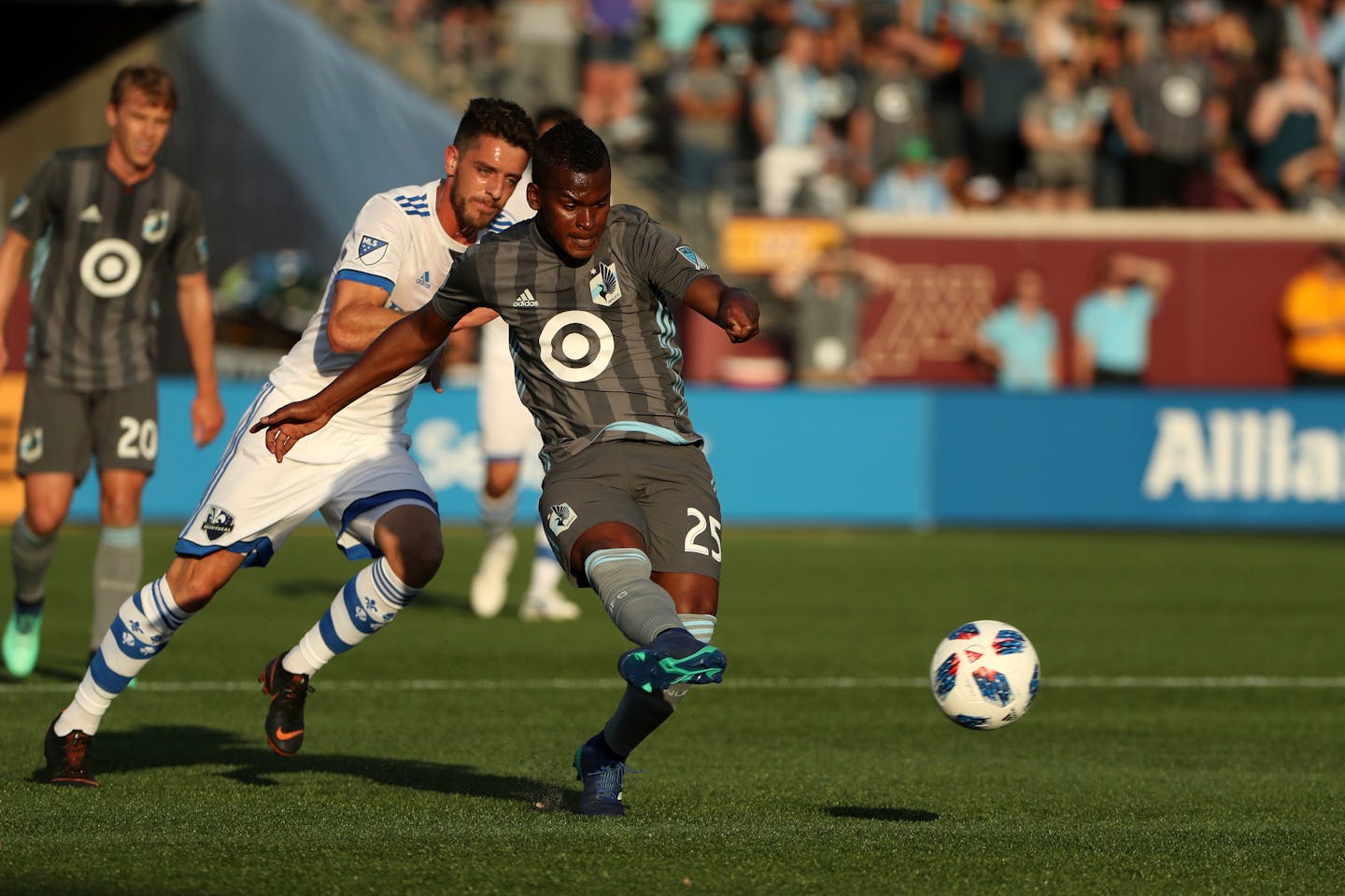 Minnesota United midfielder Darwin Quintero (shown against Montreal at TCF Bank Stadium in May) hit the goal post on a penalty kick, the Loons' best chance to score in a 1-0 loss to the Houston Dynamo in the U.S. Open Cup on Monday.