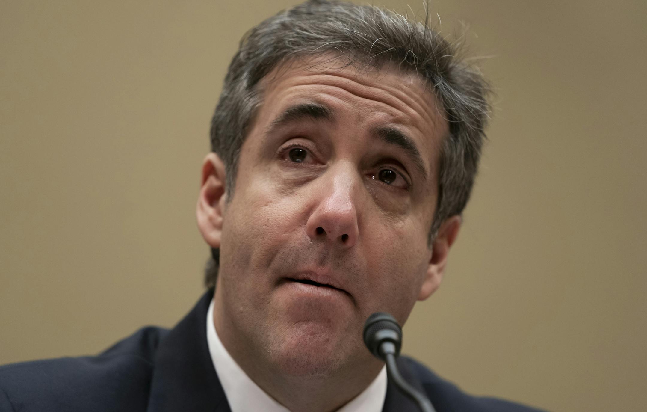 Michael Cohen, President Donald Trump's former lawyer, testifies before the House Oversight and Reform Committee, on Capitol Hill, Wednesday, Feb. 27, 2019, in Washington. (AP Photo/J. Scott Applewhite)