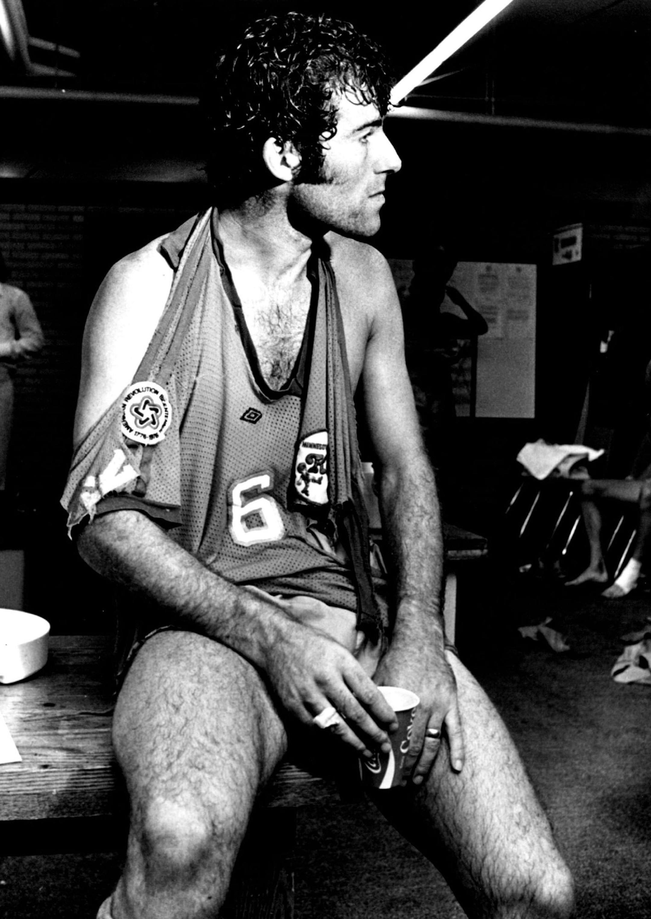 Defender Alan Merrick nearly had his uniform torn off by excited spectators after the Kicks defeated San Jose 3-1 in August, 1976.