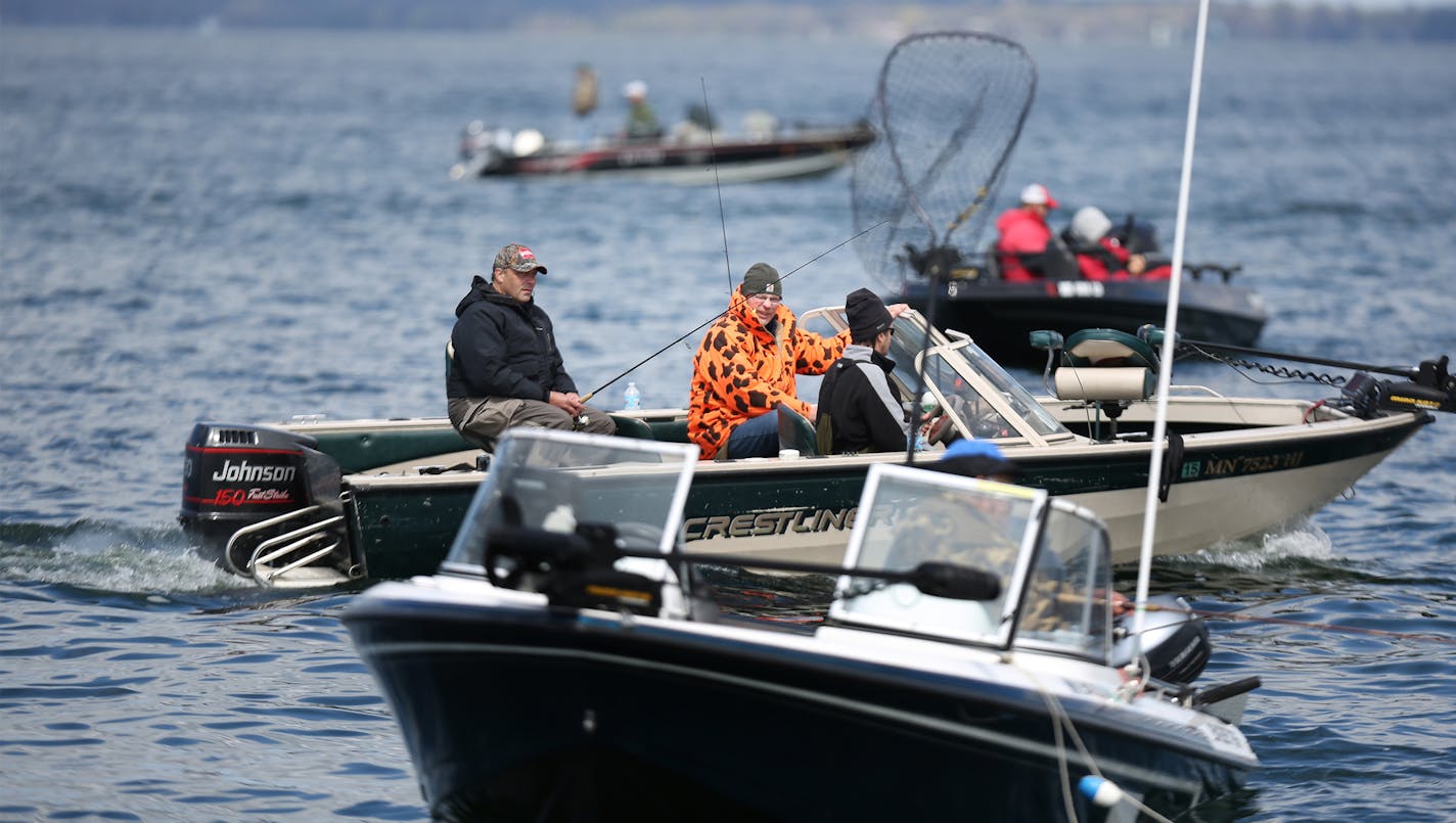 Minnesota fishing opener on Lake Mille Lacs Saturday May 9, 2015 Malmo, MN.] For the first time in the history of the lake anglers are allowed a one-fish bag limit. Jerry Holt/ Jerry.Holt@Startribune.com ORG XMIT: MIN1505091459070127 ORG XMIT: MIN1505091800490172