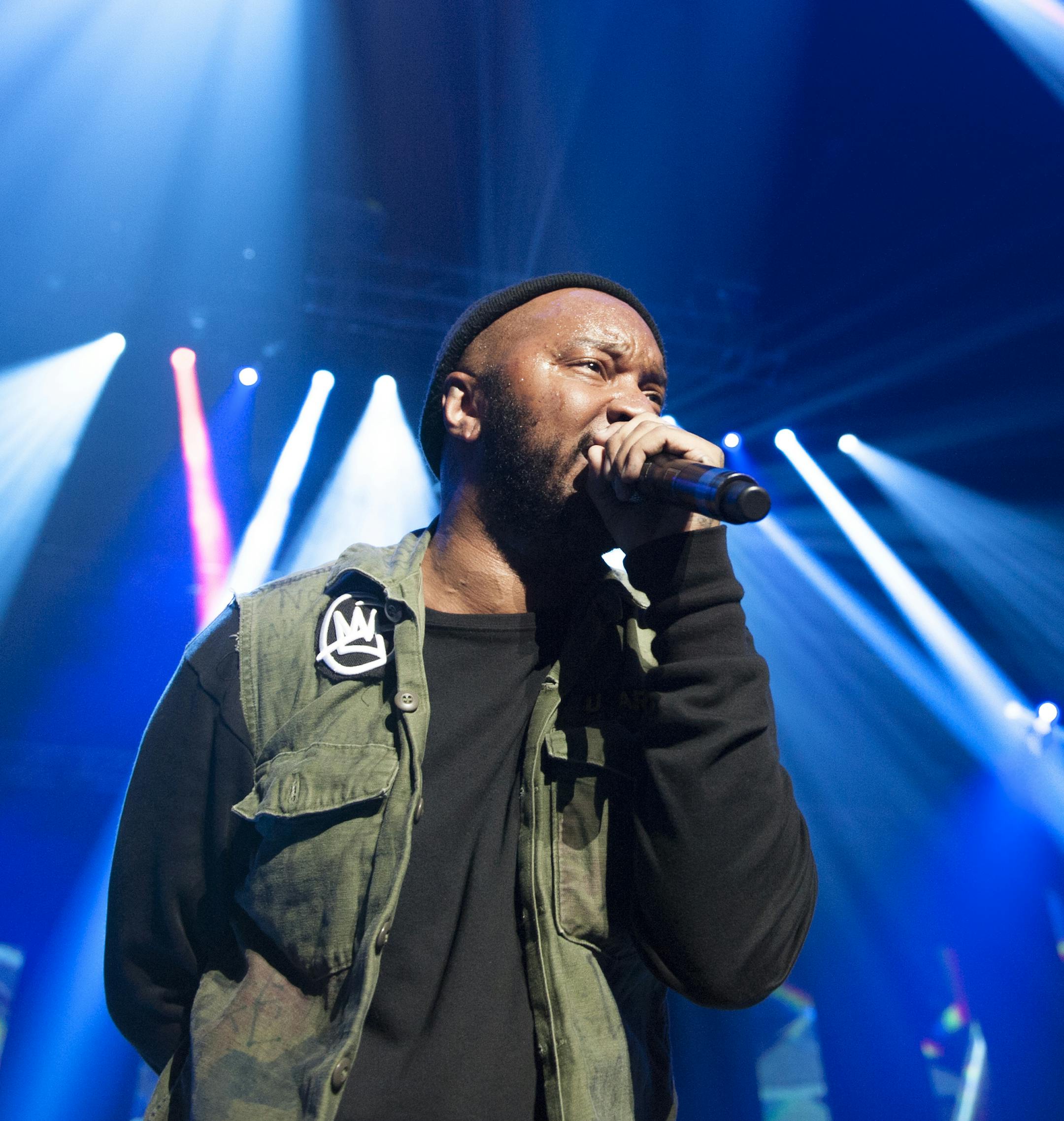 POS opens the Rhymesayer's 20th anniversary celebration at Target Center on Friday, Dec. 4, 2015. ] Photo by Leslie Plesser ï Special to the Star Tribune ORG XMIT: MIN1512041853510498